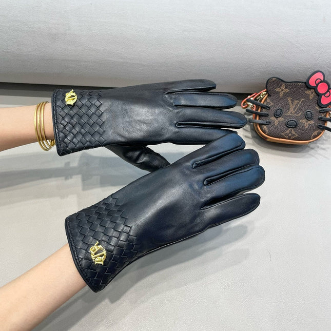 TOUCHSCREEN GLOVES WITH COUPLES EDITON IN BLACK LAMBSKIN 398765