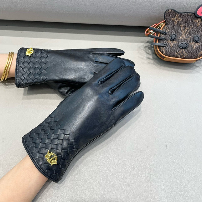 TOUCHSCREEN GLOVES WITH COUPLES EDITON IN BLACK LAMBSKIN 398765
