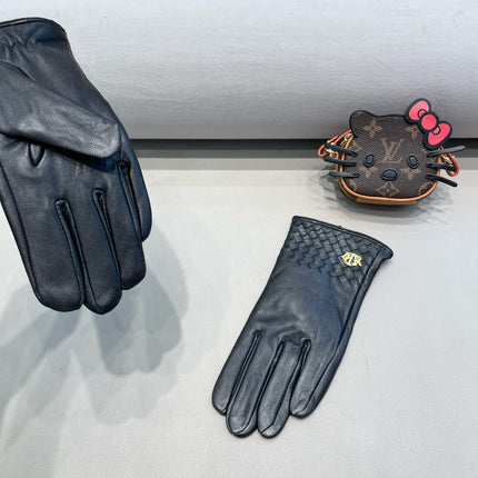 TOUCHSCREEN GLOVES WITH COUPLES EDITON IN BLACK LAMBSKIN 398765