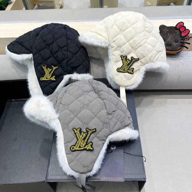 TRAPPER HAT IN GRAY COTTON 411229