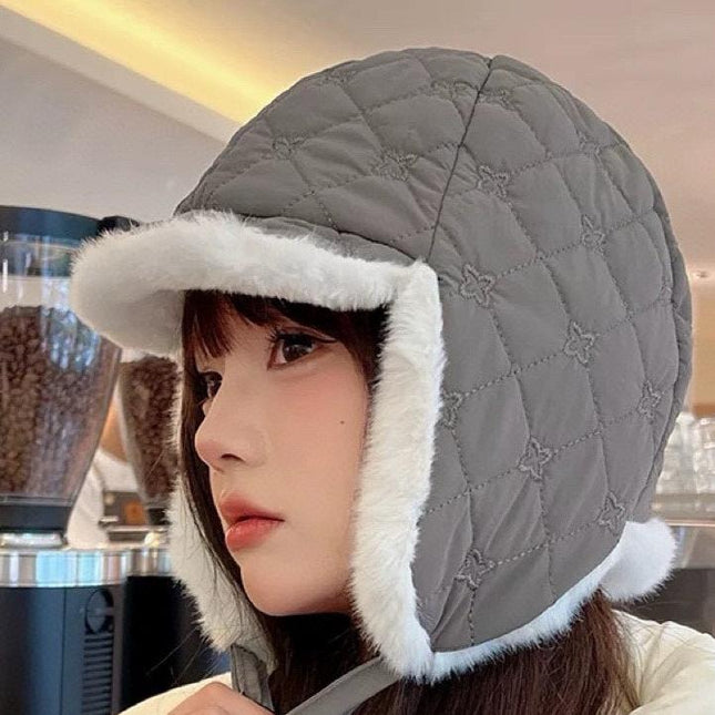 TRAPPER HAT IN GRAY COTTON 411229