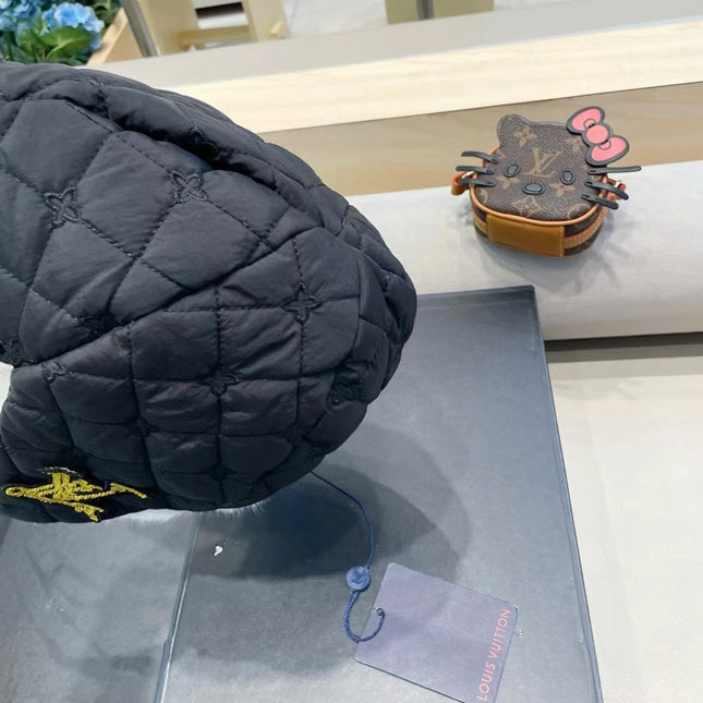 TRAPPER HAT IN BLACK COTTON 411231