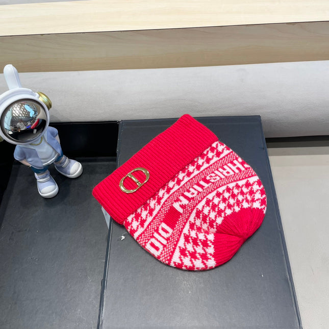 KNITTED BEANIE HAT IN RED CASHMERE WOOL 422478