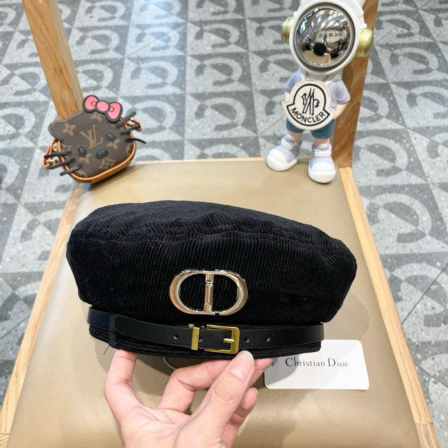 BERET HAT IN BLACK VELVET 430042