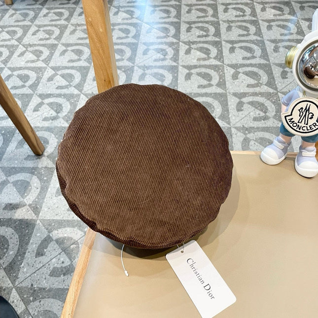 BERET HAT IN BROWN VELVET 430043