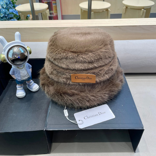 BUCKET HAT IN BROWN MINK FUR 433469