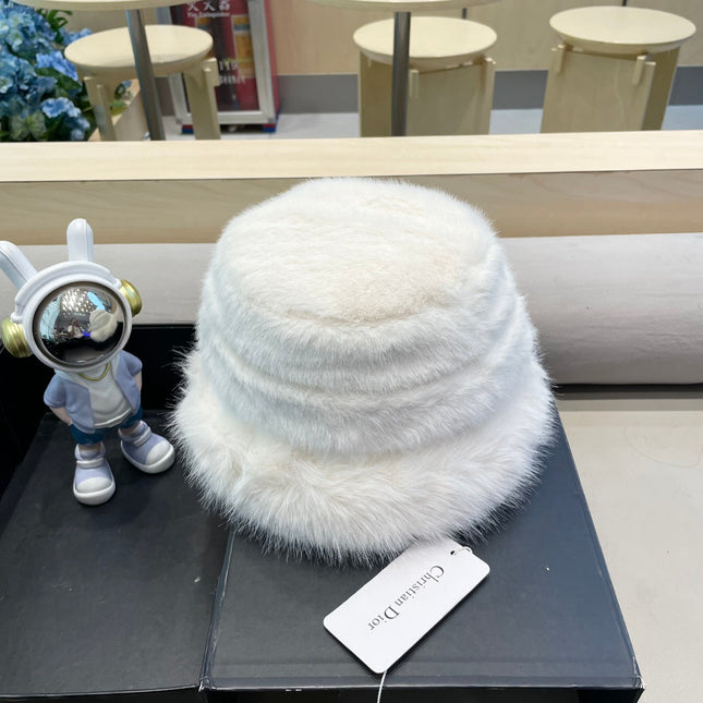 BUCKET HAT IN WHITE MINK FUR 433471