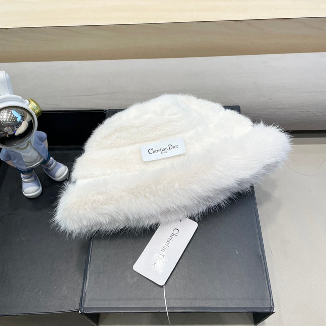 BUCKET HAT IN WHITE MINK FUR 433471