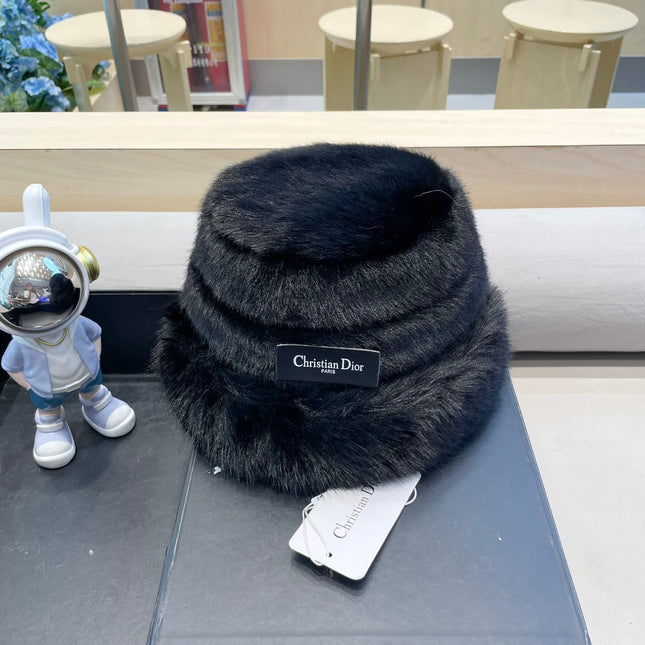 BUCKET HAT IN BLACK MINK FUR 433472