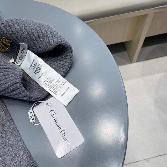 SET CLASSIC SCARF AND HAT IN GRAY CASHMERE AND RABBIT WOOL 433233