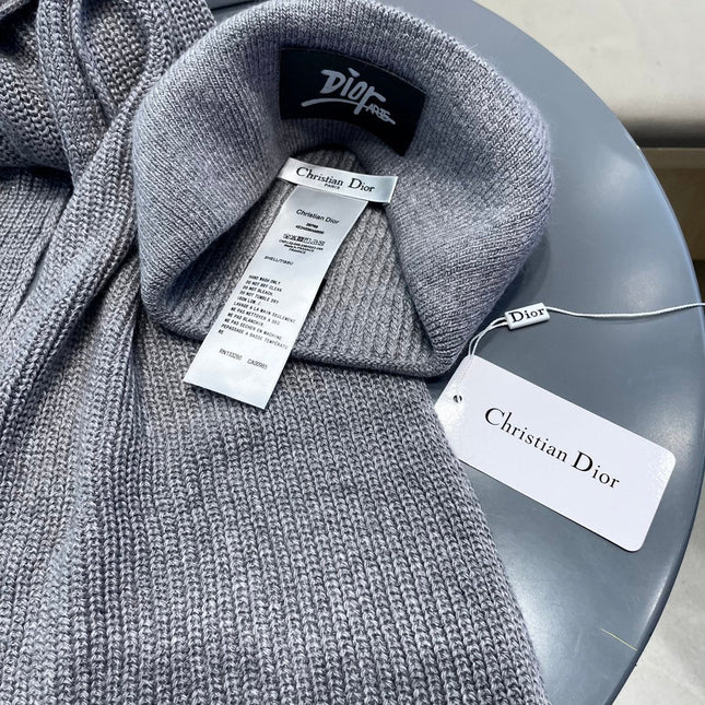 SET CLASSIC SCARF AND HAT IN GRAY RABBIT WOOL 434626