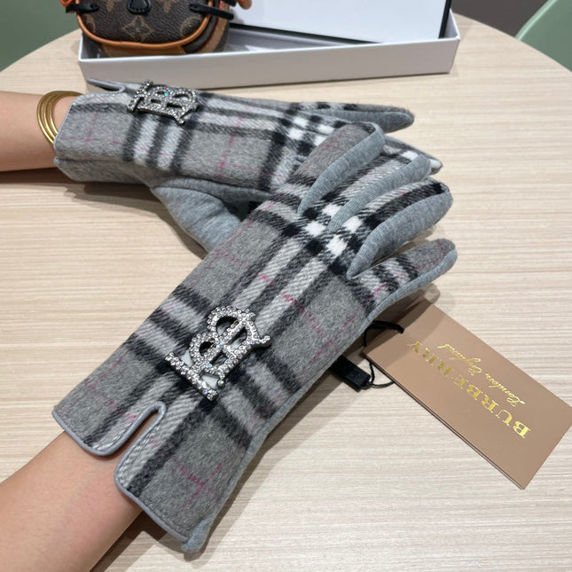 GLOVES IN SHADOW GRAY WOOL 463813