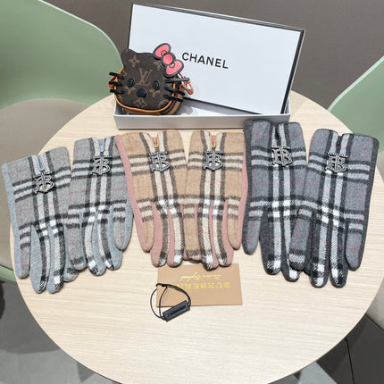 GLOVES IN TAN BROWN WOOL 463814