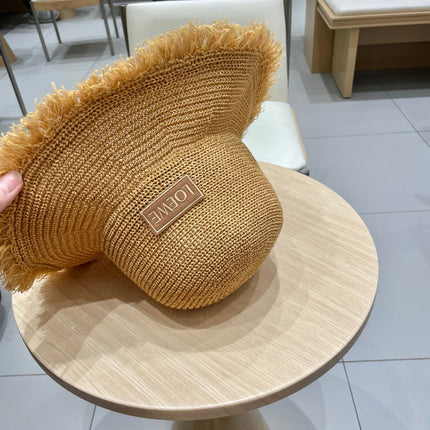 LOE BUKET HAT MODEL 652938 IN NATURAL RAFFIA STRAW