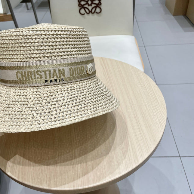 BUCKET HAT 57 CM IN CREAM WHITE RAFFIA 653738