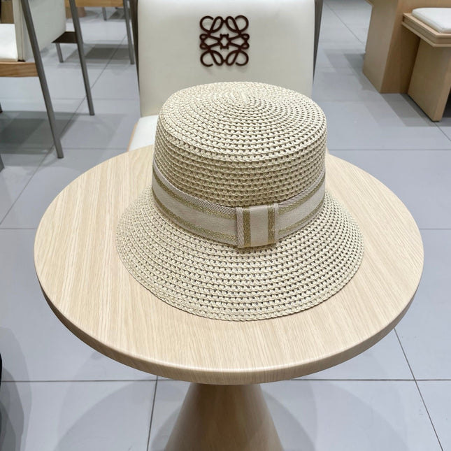 BUCKET HAT 57 CM IN CREAM WHITE RAFFIA 653738