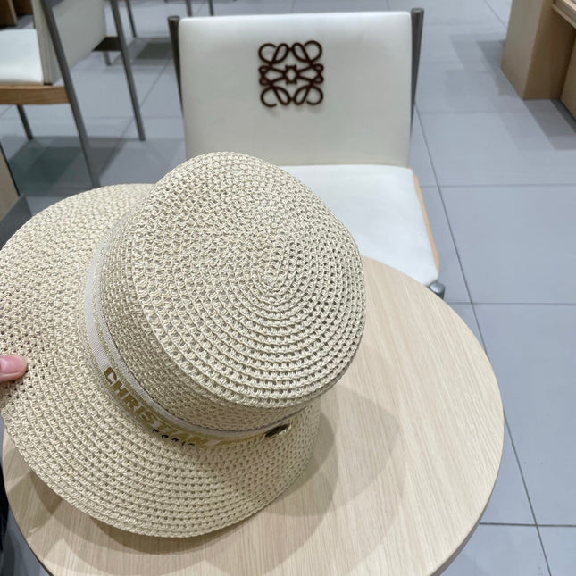 BUCKET HAT 57 CM IN CREAM WHITE RAFFIA 653738