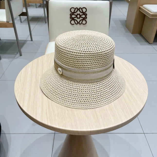 BUCKET HAT 57 CM IN CREAM WHITE RAFFIA 653738