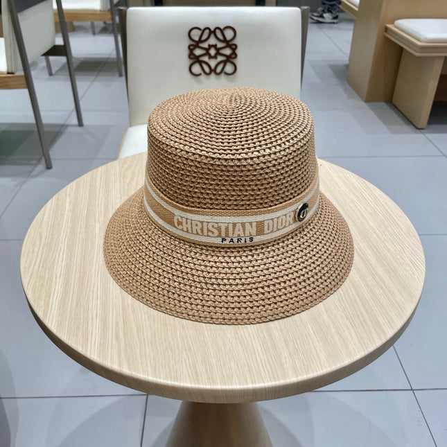 BUCKET HAT 57 CM IN BEIGE RAFFIA 653739