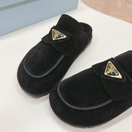 PRA SABOTS MULES BLACK SUEDE