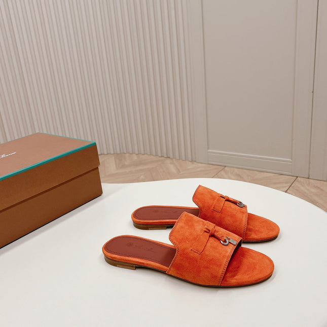 LP SUMMER CHARMS SANDALS IN ORANGE SUEDE