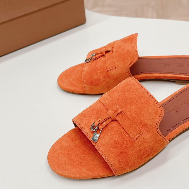 LP SUMMER CHARMS SANDALS IN ORANGE SUEDE