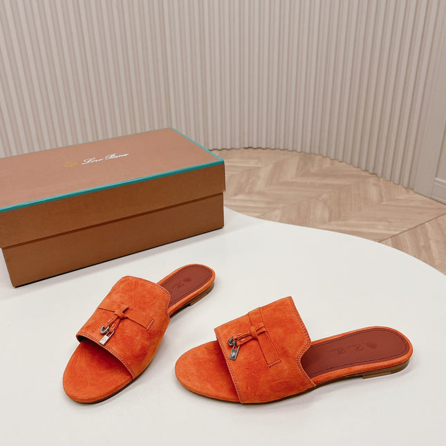 LP SUMMER CHARMS SANDALS IN ORANGE SUEDE