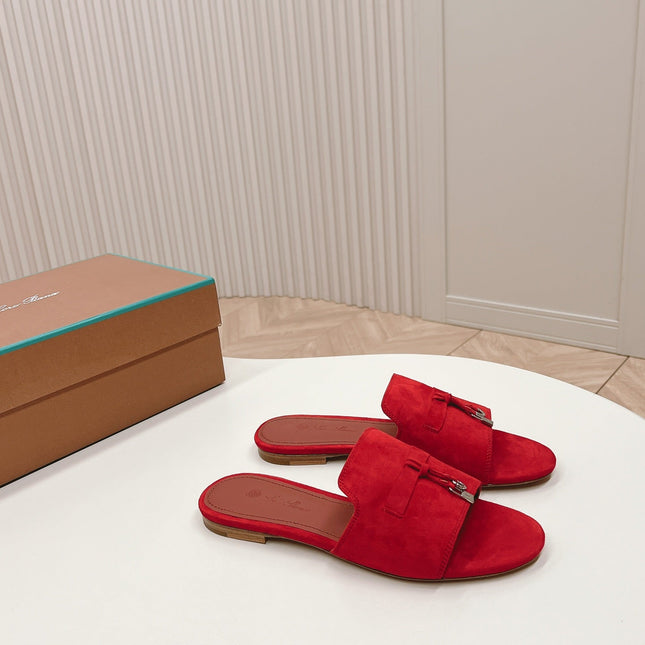 LP SUMMER CHARMS SANDALS IN CHERRY SUEDE