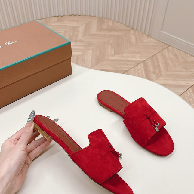 LP SUMMER CHARMS SANDALS IN CHERRY SUEDE