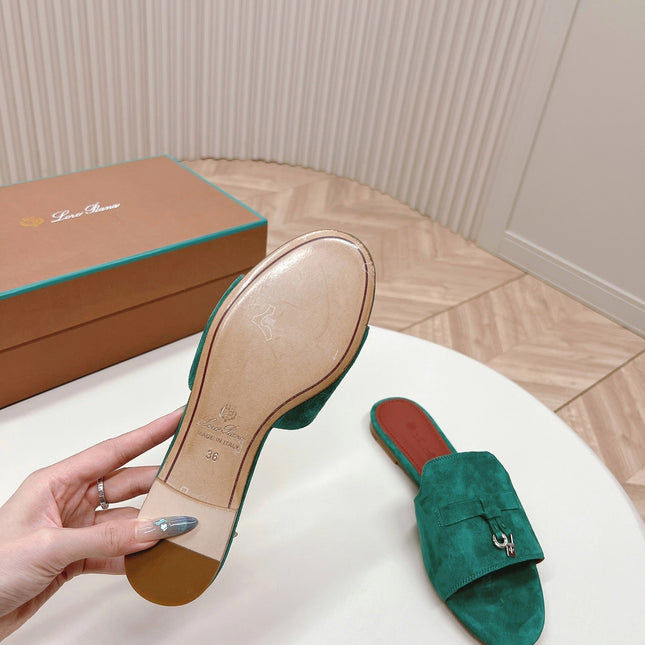 LP SUMMER CHARMS SANDALS IN TEAL BLUE SUEDE