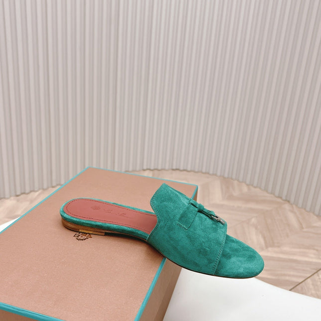 LP SUMMER CHARMS SANDALS IN TEAL BLUE SUEDE