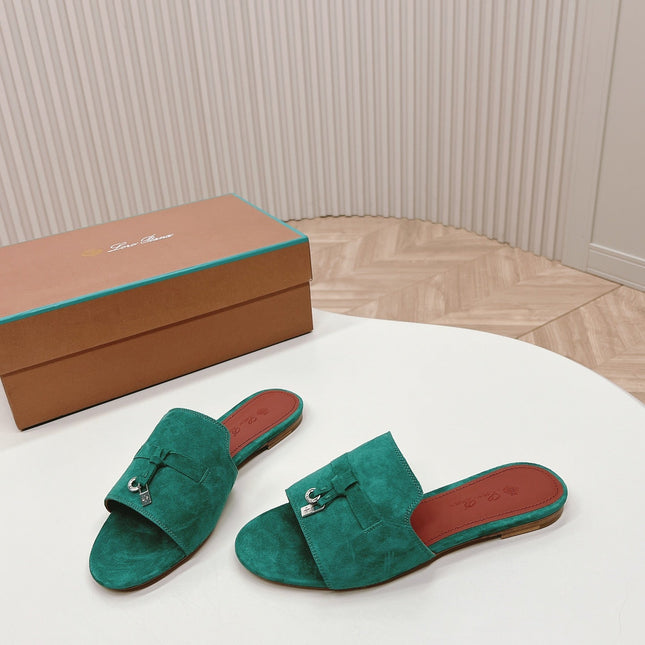 LP SUMMER CHARMS SANDALS IN TEAL BLUE SUEDE