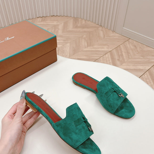 LP SUMMER CHARMS SANDALS IN TEAL BLUE SUEDE