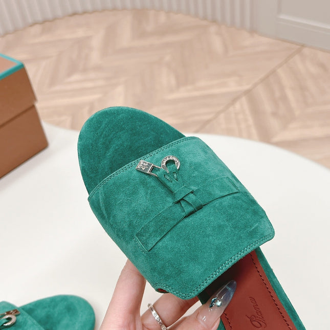 LP SUMMER CHARMS SANDALS IN TEAL BLUE SUEDE