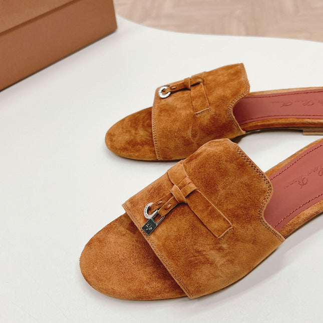 LP SUMMER CHARMS SANDALS IN BROWN SUEDE