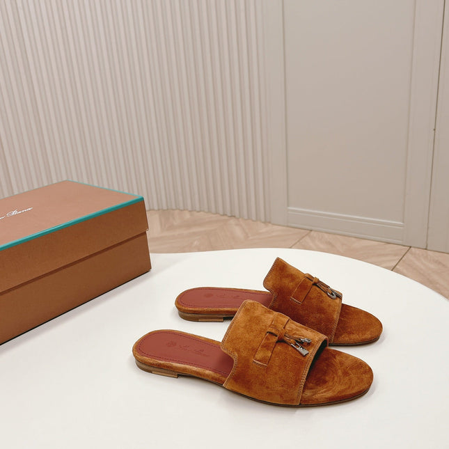 LP SUMMER CHARMS SANDALS IN BROWN SUEDE