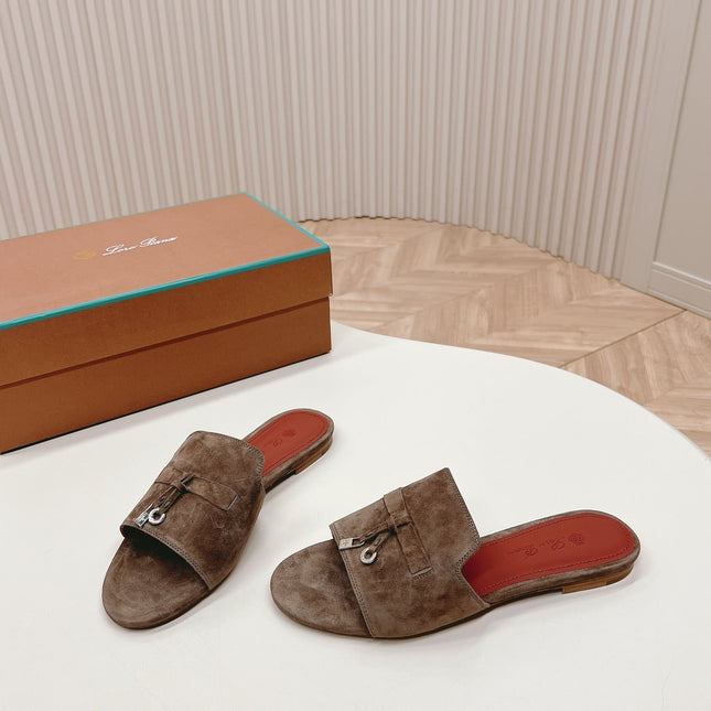 LP SUMMER CHARMS SANDALS IN ASH BROWN SUEDE