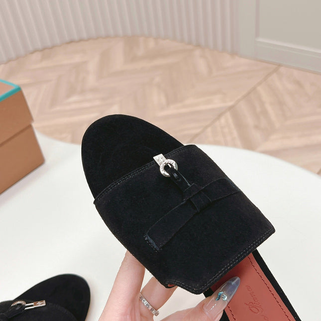 LP SUMMER CHARMS SANDALS IN BLACK SUEDE