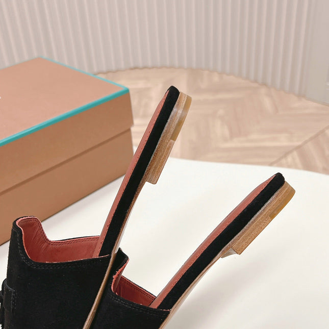 LP SUMMER CHARMS SANDALS IN BLACK SUEDE