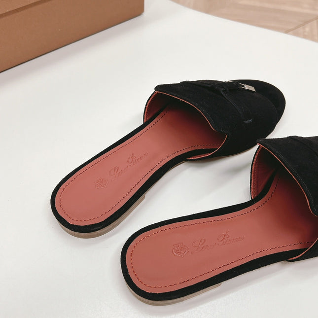 LP SUMMER CHARMS SANDALS IN BLACK SUEDE