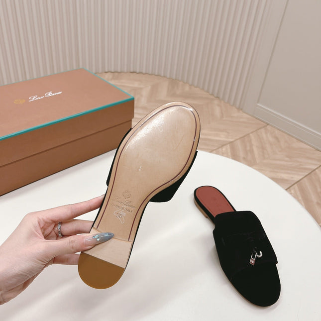 LP SUMMER CHARMS SANDALS IN BLACK SUEDE