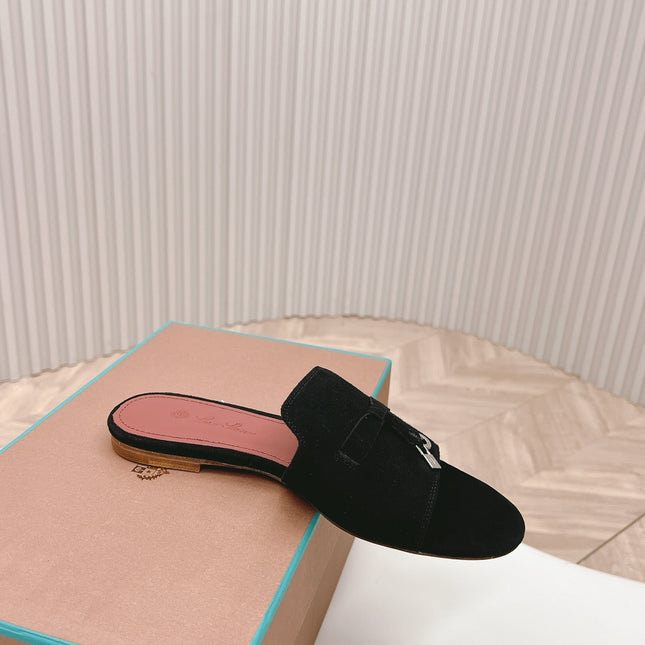 LP SUMMER CHARMS SANDALS IN BLACK SUEDE