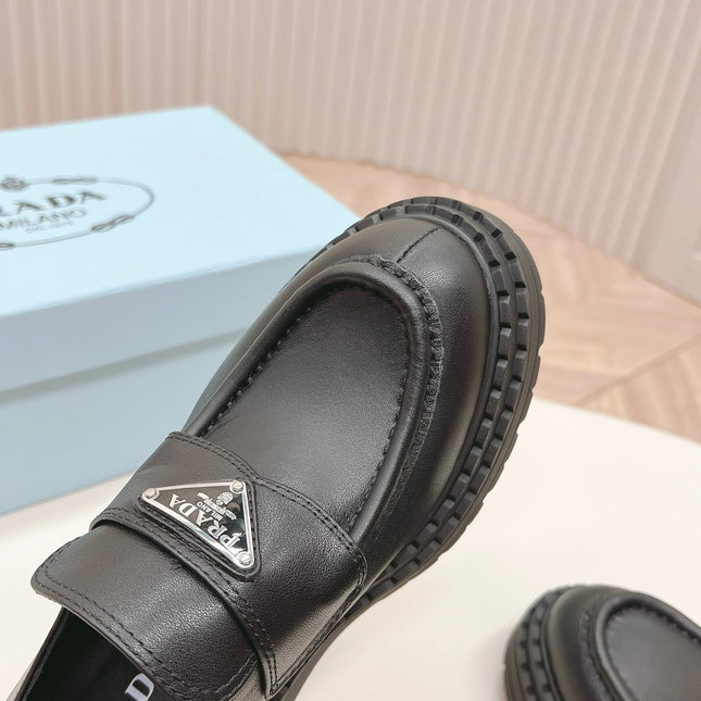 PRA BRUSHED MONOLITH LOAFERS BLACK CALFSKIN