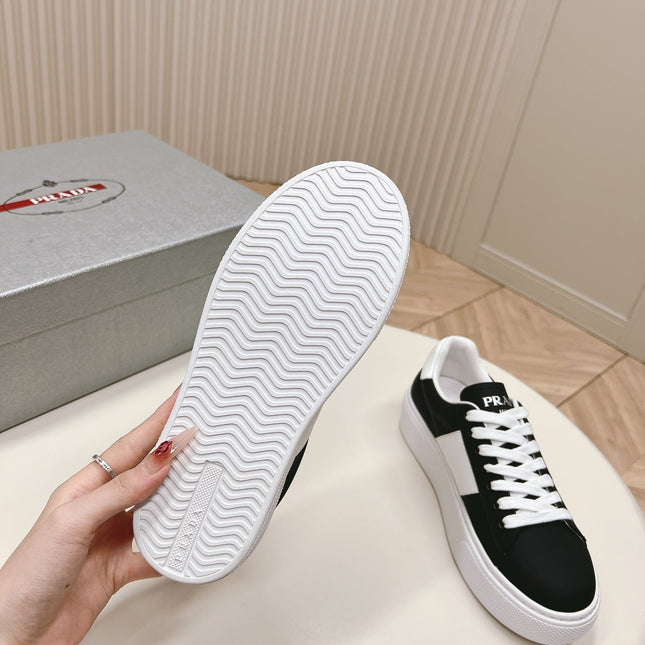 PRA LEATHER LOGO OUTLET SNEAKERS BLACK CALFSKIN