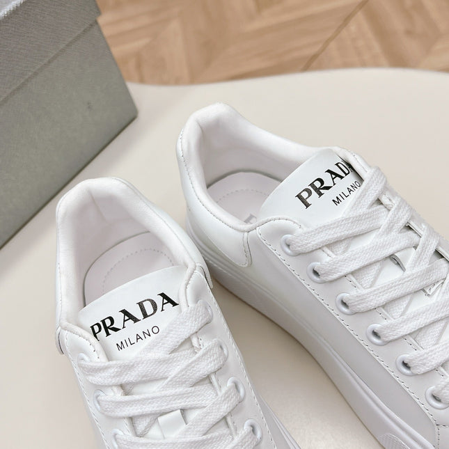 PRA RETRO SNEAKERS WHITE CALFSKIN