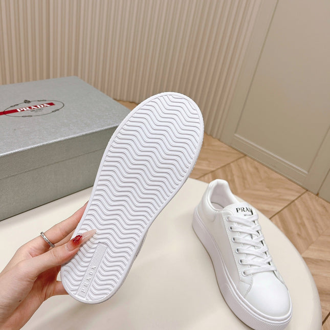 PRA RETRO SNEAKERS WHITE CALFSKIN