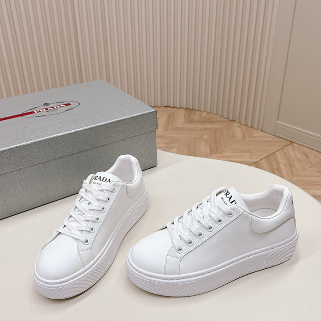 PRA RETRO SNEAKERS WHITE CALFSKIN