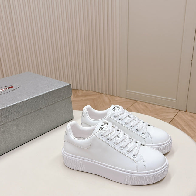 PRA RETRO SNEAKERS WHITE CALFSKIN