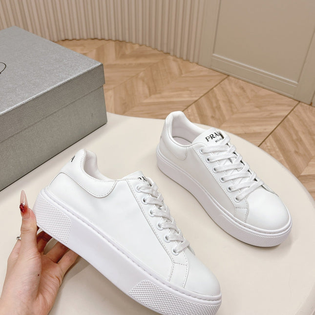 PRA RETRO SNEAKERS WHITE CALFSKIN