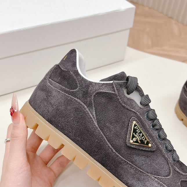 PRA FADED SUEDE SNEAKERS CHARCOAL